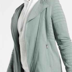 Athleta Seafoam Blue/Green Moto Jacket. Size xs